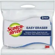 (8-3pk)-3M Scotch-Brite Soap Scum Eraser Cleansing Pad, Cleans W/O Soap 833