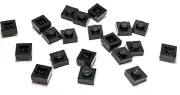 Lego - Lot of 20 - Black, Plate 1 x 1