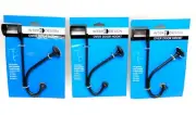 (3 pack) Inter Design Over Door Cast Iron Black Hook For Standard Interior Doors