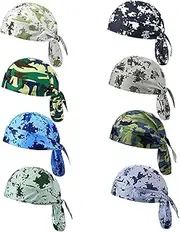 [KBQLXPKJW] Running Cap, 8 Pcs Cycling Cap, Lightweight Helmet Liner Cap, Breathable Slouchy Beanie, Sport Caps for Men/811