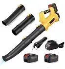 Upgraded Cordless Leaf Blower 540CFM Handheld Electric Leaf Blower With 2Battery