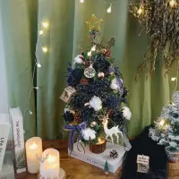 在飛比找momo購物網優惠-【KIRA與花花藝】PE法式質感聖誕樹/大-星空黑/桌上聖誕