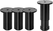 UTALIND 4 Pcs Black Adjustable Sofa Legs Metal Modern TV Stand Legs for Cabinet Couch Dresser End Table, Height 8cm/3"
