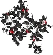Xmas Artificial Berry Garland Red Berry Hanging Decoration for Weddings Home and Shop Decor Realistic Eucalyptus Leaves Easy Care No Withering for Front Door and DIY Wreaths