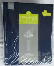 JCPenney Home Jenner Rod-Pocket Back-Tab Panel, Traditional Navy Blue - 40"x63"