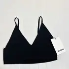 Jacquemus La Montagna Le Bandeau Valensole Bra Size XL NWT Black Ribbed New