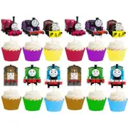 12pc Thomas the Tank Engine Cupcake Toppers Birthday Party Decoration