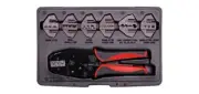 Crimp tool Ratchet Multi-Connector Universal Kit 7 Sets of Crimping Jaws RG58/6