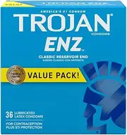 Trojan-ENZ Condom ENZ Lubricated, 36 Count (Pack of 4)