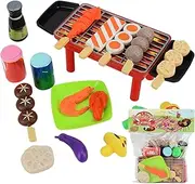 Kids Grill Playset | Realistic Cooking Toys Grill Food | Gourmet Cooking Box Toy, Food Toys, Toy BBQ Grill Set for Kids, Family Time