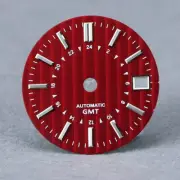 28.5mm GMT NH34 Bamboo Stripes Dial Skx007 Abalone MM Watch Dial