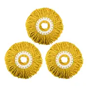3Pcs Spin Mop Heads Replacement Super Soft Highly Absorbent Universal Easy to Replace Floor Cleaning Mop Head Refill Accessories