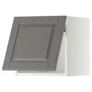 METOD wall cabinet horizontal, white/Bodbyn grey, 40x37x40 cm
