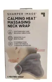 Brand New Sharper Image Heated Neck Wrap, Massaging Weighted, Calming Comfort.