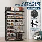 Shoe Rack Storage Organizer Shelf Shelves Stand 9 Tier Stackable Closet Cabinet