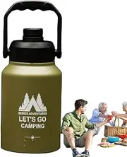 Thermo Flask | Vacuum Insulated Bottle with Handle | Workout Flask Jug, Travel Mug for Gym, Outdoor Sports, Hiking, Cycling, Camping, Running,