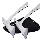 Perfect Point Silver Stainless Steel Throwing Axes 2pcs (K-PP-132-2)