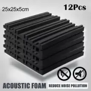 Studio Grade Sound Absorbtion 12Pc Acoustic Foam Panels for Echo Reduction