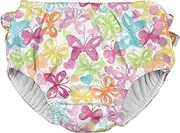 i play. Tropical Ruffle Snap Reusable Absorbent Swimsuit Diaper for 2 to 3 Year Kids, White, 3T