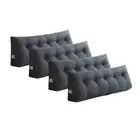 SOGA 4X 120cm Dark Grey Triangular Wedge Bed Pillow Headboard Bedside Tatami