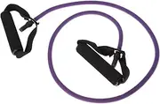 Totority 1Pc Purple Elastic Resistance Band Durable Exercise Cords for Yoga Strength Training and Warm Ups with Comfortable Handles and Door Anchor