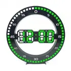 ABS Material Digital Wall Clock with Large LED Display and Temperature Function