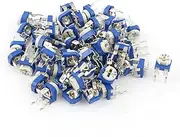 Aexit 60Pcs (Potentiometer) UKM-065 200 Ohm 3 Terminals Trimmer Potentiometer (53ry163qf659) Adjustable Resistor