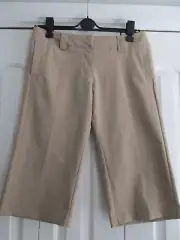 New Adidas ClimaLite Womens Size 10 Khaki Stretch Golf Cropped Pant