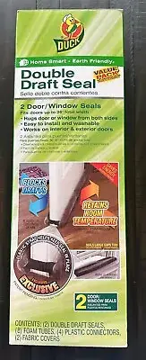 Duck Double Draft Seals 2 Pack Door Window Seal Foam Tubes Fits Up To 36" Width