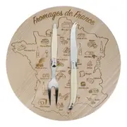 Andre Verdier Debutant Cheese Knife & Board 3pcs Set Ivory