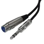50 FT foot XLR 3 Pin FEMALE to 1/4 TRS STEREO MICROPHONE MIC SHIELDED CABLE cord