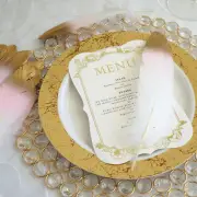 90 BLUSH WHITE with Metallic Gold Tip Natural Goose Feathers Wedding Decorations