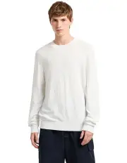 [Armani Exchange] Geometric Logo Crewneck Pullover in Off White