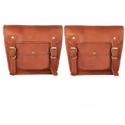 Vintage Leather Motorcycle Saddle Bag Tool Front Fork Swing Arm Strong Bags