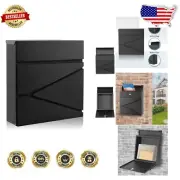 Secure and Stylish Wall Mailbox - Weatherproof Locking Steel Design, 11x11 in
