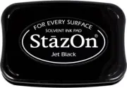 Tsukineko - Stazon Solvent Ink Pad - Jet Black (SZ000031) Colour:Jet Black
