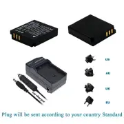 2pcs Battery+Charger for Leica C-Lux 1,D-Lux 2,D-Lux 3,D-Lux 4,DLux 4 Camera