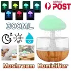 Mushroom Rain Humidifier Home Decor Water Drip Essential Cloud Oil Diffuser Gift