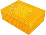 Generic Poultry Carrier Crate Poultry Carrier Basket, Multipurpose Spacious Poultry Habitat Transport Box for Birds Goose Pheasant, Yellow