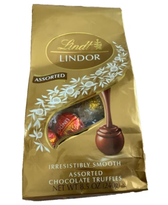 Lindt Lindor Assorted Chocolate Truffles 8.5 oz Bag – Best Before 5/31/2025, New