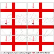 City of LONDON St George's Flag England Mobile Cell Phone Mini Stickers 1.6" x6