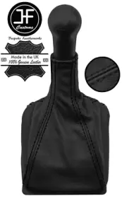 BLACK STITCH REAL LEATHER GEAR BOOT OVER RUBBER FOR SUZUKI SANTANA 300