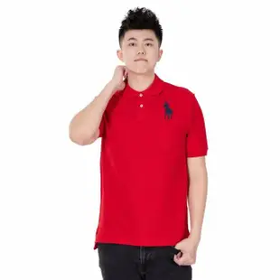 【RALPH LAUREN】RL POLO 經典刺繡大馬短袖POLO衫 上衣-青年款-紅色(百搭爆款/精選舒適/平輸品)