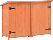 Outdoor Storage Cabinet, Garden Tool Shed, Wooden Storage Shed Organizer, Wooden Hutch for Patio Garden Backyard, 120x50x91 cm Wood