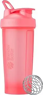 BlenderBottle Classic V2 Shaker Bottle Perfect for Protein Shakes and Pre Workout, 28-Ounce, New Pink