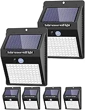 6 Pack Solar Lights Outdoor, 3 Modes/100LED Solar Security Lights Wireless IP65 Waterproof Solar Motion Lights Outdoor Solar Wall Lights Outdoor Lights for Front Door, Backyard, Garage, Deck…