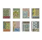 Set of 8 Match Boxes CLASSIC pattern art Vintage Style Matchbox Holder box