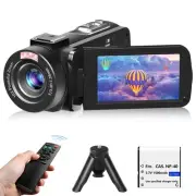Video Camera, Full HD 1080P 30MP Camcorder, Vlogging Camera for YouTube with ...