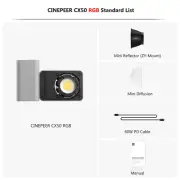 ZHIYUN CINEPEER CX50 RGB 50W Portable LED Video Light Pocket Light 2700K-6500K
