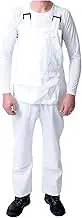 Bib and Brace Dungaree Overalls Painters Suit For Decorators Builders, Black/Navy Blue/White (Various Sizes: XXS - 5XL)